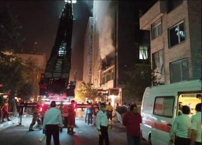 4 مصدوم در پی انفجار و حریق در ساختمان چهارطبقه ای در خیابان فخر رازی