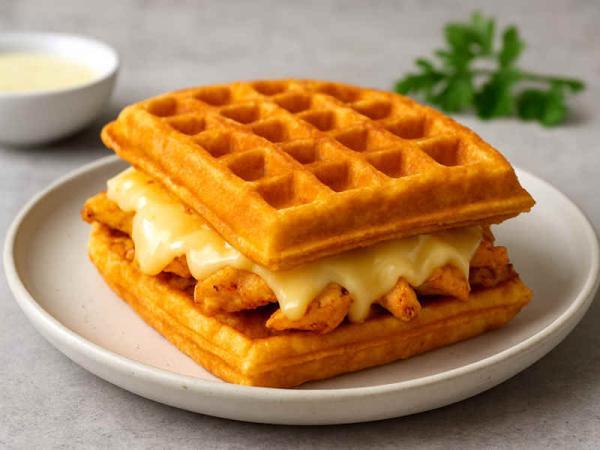 طرز تهیه ساندویچ وافل پنیری (چافل)